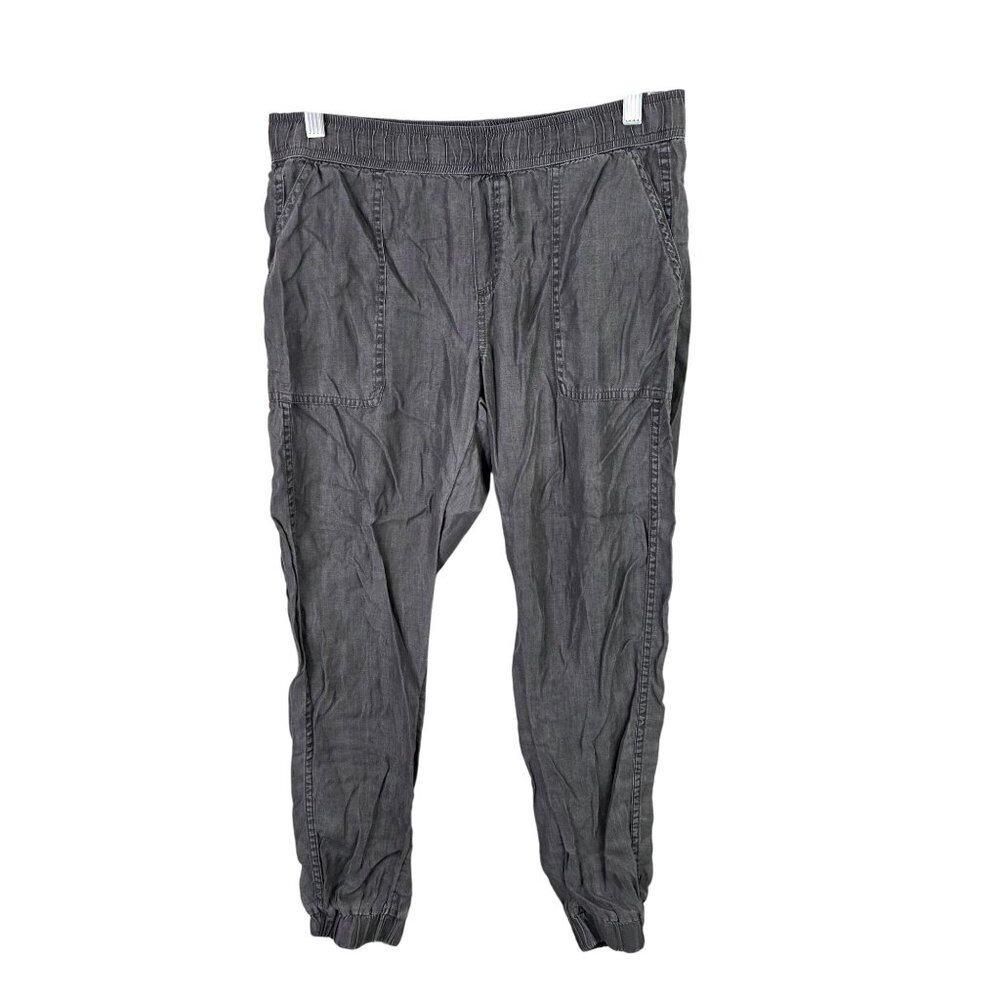 Womens Prana Gray Jogger Pants Lenzing Tencel Elastic Waist Relaxed Fit Size S
